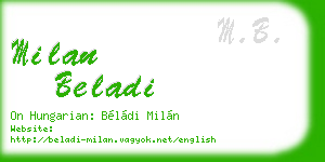 milan beladi business card